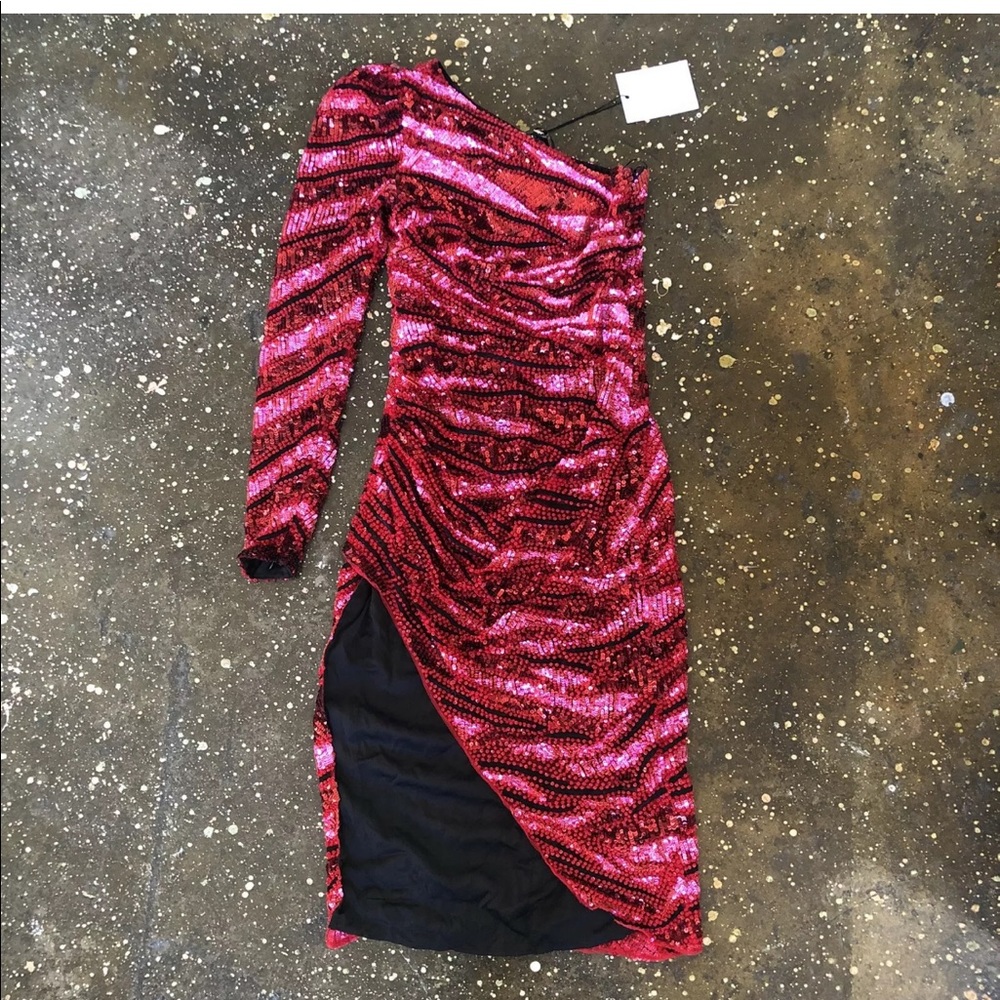 Rêve Riche Fabienne Midi Dress Red Zebra Luxury - Picture 6 of 8